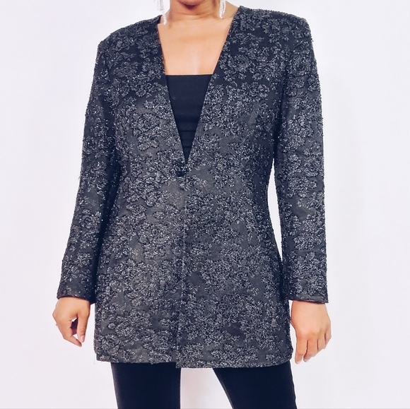 Beaded Metallic Jacket - Picture 4 of 10